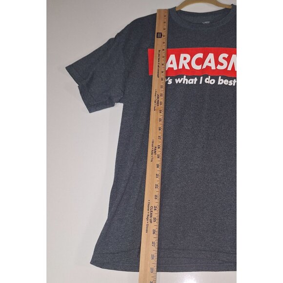 "Sarcasm Is What I Do Best" Graphic Tee Shirt L Cotton Polyester Blend - Picture 5 of 6